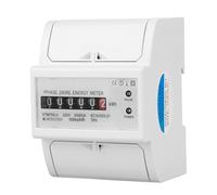 Funien Din Rail KWh Meter, 1 Phase 99999.1kWh Affichage (20(80)A) | Compteur électrique numérique, rail DIN 35 mm, LCD 5 chiffres, cache bornes courtes, IEC 62053-21