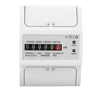 Funien Din Rail KWh Meter, 1 Phase 99999.1kWh Affichage (5(30)A) | Compteur électrique numérique, rail DIN 35 mm, LCD 5 chiffres, cache bornes courtes, IEC 62053-21