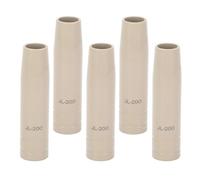 Funien Ensemble de Buses de Torche Soudage, Remplacement Buse Soudeur en Cuivre et en Aluminium 5 Pièces avec Revêtement Antiadhésif pour la Réparation Atelier et L'ut (JL-200A)