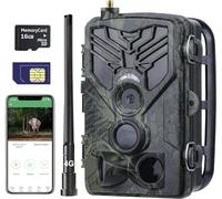FunKind Camera de Chasse 4G APP, 4K 120MP Caméra Chasse avec Carte SIM, Envoi de Photos, Vidéo en Direct, Piege Photographique Nocturne Infrarouge Invisible