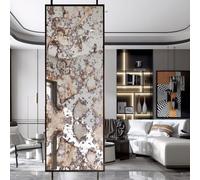 FUNLIFE 58X200CM Rétro Miroir Autocollant, Motif de Rouille Miroir Mural, Pet Chrome réfléchissant Film Miroir, Aspect Vieilli adhesif pour Meuble Convient pour la Salon, Chambre, Salle de Bain
