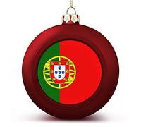 Funlucy Boule de Noël du Portugal, drapeau des nations, décoration à suspendre souvenir pour Noël, anniversaire, vacances, cadeau d'anniversaire