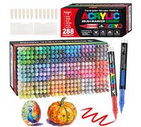 Funnasting Feutre Acrylique, 288 Couleur Stylos Acrylique, Pointe Pinceau