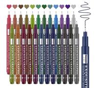 Funnasting Stylo Feutre Pointe Fine, 24 Rétro Feutre Fin, 0.5mm Fineliner