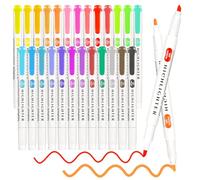 Funnasting Surligneurs Pastel, 25 Colorés Double Tête Surligneurs Pastel