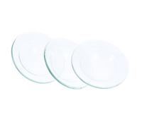 FUNNETOYU 3 Pièces Soucoupe Ronde en Verre pour Chauffe-Cire et Chauffe-Bougie, Plat à Huile Essentiel de 10cm Fondre la Cire, pour Diffuseur D'aromathérapie
