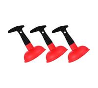 FUNNETOYU 3 Pièces Ventouse D’évier Mini en Caoutchouc Rouge Cuisine et | Débouchage Rapide sans Démontage, Forte Aspiration, Retire les Cheveux, pour Tub Drain