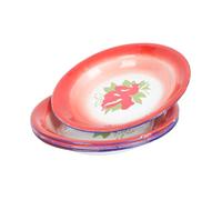 FUNNETOYU Assiette à Pâtisserie Émaillée 4 Pièces, Vaisselle Émaillée
