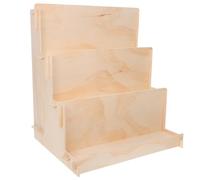 FUNNETOYU Bibliothèque pour Garçon et Filles en Bois Beige avec Design en Escalier, Structure Modulaire et Finition Lisse, Chambre D'garçon et Filles Salle de Jeux