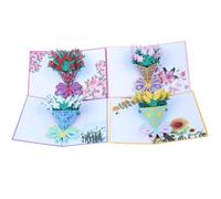 FUNNETOYU Carte de Voeux 3d Rose Colorée en Papier Légère Détails Sculptés pour Festival ou Fête des Mères, Carte Anniversaire Fleur Créative et Attrayante