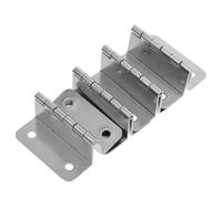 FUNNETOYU Charnières à Quatre Volets Charniere 180 Degrés Lot de 4 en Acier Inoxydable Trou de 4mm et Distance de 27mm, pour Portes Pliantes et Meubles