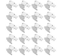 FUNNETOYU Clips Métalliques Étagères 20 Pièces Argent 2.50 * 2.00 * 1.50Cm pour Armoires Cuisine Bureau Séparation Classeur