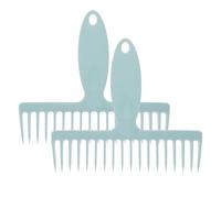 FUNNETOYU Peigne D'épilation pour Balai Bleu en Pp, Lot de 2 Pièces Poignée Confortable et Brosse de Nettoyage, Outil Pratique pour Enlever Poils et Poussière la Maison