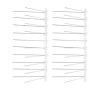 FUNNETOYU Pics pour Prévenir Oiseaux en Acier Inoxydable Argenté 2pcs Anti-Pigeons Base Flexible Installation Facile pour Balcon et Rebord de Fenêtre