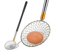 FUNNETOYU Pince à Œufs Télescopique Extensible 1,5 M Panier Fil Métallique Léger 5 Sections Outil Portable pour Élevages Avicoles et Fermes, Ramassage Œufs et Arachides