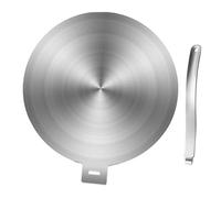 FUNNETOYU Plaque D'adaptation pour Plaque à Induction en Acier Inoxydable Matériau Robuste et Cuisson Saine Adaptée de Cuisson Domestiques Argentées
