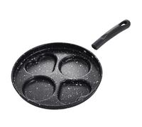 FUNNETOYU Poêle à Pancake Induction en Acier Inoxydable Noir, Poêle à Œufs Antiadhésive Non Toxique, Facile à Nettoyer et Pratique pour Petit Déjeuner