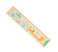 FUNNETOYU Toise Murale Facile à Déplacer Ranger Motif Girafe Style Nordique en Bois et Toile D'huile pour Garçon et Filles Décoration pour Chambre D'garçon et Filles