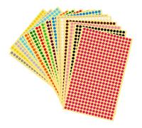 Funngy Autocollants Colorés,16 PCS Gommettes Rondes Autocollantes Repositionnables Pastilles Autocollantes Code Couleur Étiquettes Autocollantes Rondes pour Enfants École Calendrier Bricolage
