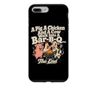 Funny BBQ Grill Master Pig Poulet Vache Cookout Coque pour iPhone 7 Plus/8 Plus