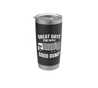 Funny Bin Man Poubelle de recyclage pour camion collecteur de déchets | Good Dump Gobelet isotherme en acier inoxydable double paroi