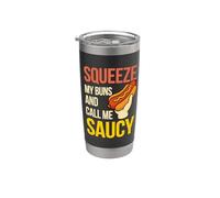 Funny Buns Hot Dog pour BBQ Cousins Amis Cookout Day Gobelet isotherme en acier inoxydable double paroi