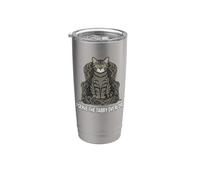 Funny Cat Owner I Serve The Tabby Overlord Gobelet isotherme en acier inoxydable double paroi