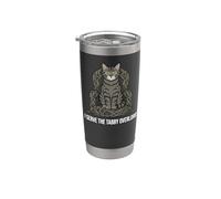 Funny Cat Owner I Serve The Tabby Overlord Gobelet isotherme en acier inoxydable double paroi