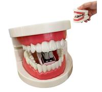 Funny Denture Shaped Stapler, Novelty Teeth Shaped Mini Desktop Stapler for Standard Staples, Creative Halloween Office Supply with Realistic Denture Design