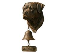 Funny Dog Doorbells - Porch Dog Head Door Bell, Funny Animal-Themed Rustic Wall Mounted Doorbells Chime, Front Door Porch Entry Bell Use For Gate Porchs Garden Home Security Room Use For Gate, Garde
