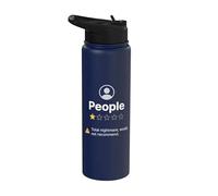 Funny Introvertis People One Star Total ne recommanderait pas Stainless Steel Insulated Water Bottle