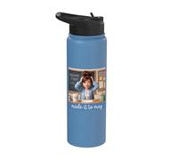 Funny Made It to May Girls Meme Teacher Last Day of School Stainless Steel Insulated Water Bottle