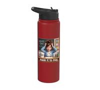 Funny Made It to May Teacher Girls Meme Last Day of School Stainless Steel Insulated Water Bottle