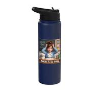 Funny Made It to May Teacher Girls Meme Last Day of School Stainless Steel Insulated Water Bottle