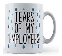 Funny Mug Mug cadeau Tears of My Employees - Boss - Blanc