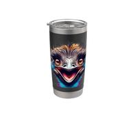 Funny Ostrich Emu Bird Australian Emu Face Emu Lovers Gobelet isotherme en acier inoxydable double paroi