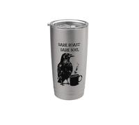 Funny Raven Boit du Café Noir Comme Mon âme Gobelet isotherme en acier inoxydable double paroi