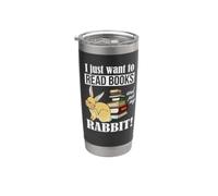 Funny Reading Womens Girls Kid Read Books & Pet Rabbit Lover Gobelet isotherme en acier inoxydable double paroi