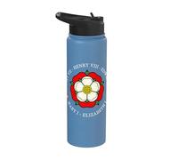 Funny Tudor Kings Queens Monars of English History Rose Stainless Steel Insulated Water Bottle
