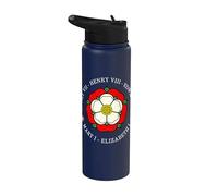 Funny Tudor Kings Queens Monars of English History Rose Stainless Steel Insulated Water Bottle