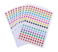 FUNOMOCYA 100 Feuilles Pastilles Autocollantes Rondes Brillantes, Autocollants à Pois Brillants, Film Autocollant Laser, 16 Couleurs, 6mm, pour Enveloppes et Classe, Élève