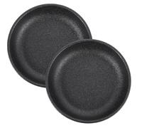 FUNOMOCYA 2 Pièces de Récipients à Sauce en Céramique Noire, Plats à Tremper Empilables et Compatibles Lave-vaisselle, pour Usage Domestique et Restaurant