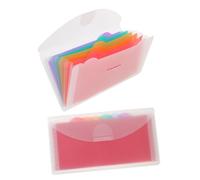 FUNOMOCYA 2 pièces Organisateur de Fichiers Petit Format Plastique Classeur Accordéon Compartiments Porte-monnaie et Reçu Trieur Portable Multicouche pour Bureau et Voyage Lot