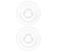 FUNOMOCYA 2 Pièces Plat de Rechange en Verre Rond 100ml | Coupelle Transparente 3,78 Pouces, Usage Maison Bureau Chambre, Diffusion Solide, Nettoyage Facile