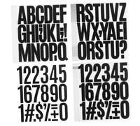 FUNOMOCYA 24 Feuilles Autocollants Adhésifs Lettres et Chiffres Vinyl Stickers Alphabet Grands pour Boîte Aux Lettres Voitures Décoration Polyvalente