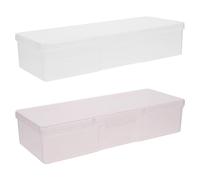 FUNOMOCYA 4pièces Boîte de Rangement pour Pinceaux à Ongles Malette Manucure Abs avec Couvercles Organisateur Compact pour Accessoires Nail Art Rangement Pratique pour Bijoux et Petits