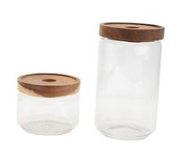 FUNOMOCYA Bocal de Conservation en Verre Couvercle, Lot de 2, 280ml 750ml | Cuisine, Conservation des Aliments Secs, Garde les Denrées Plus Longtemps, Usage Quotidien les Placards
