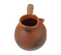 FUNOMOCYA Bouilloire à Thé en Céramique 800ml pour Camping et Intérieur, Design Traditionnel en Argile Rétention de Chaleur et Ébullition Rapide