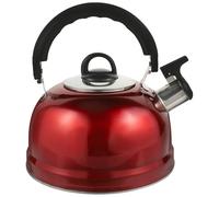 FUNOMOCYA Bouilloire Sifflante en Acier Inoxydable Rouge 3l Large Ouverture et Manche en Plastique pour Plaque de Cuisson Induction et Gaz Plusieurs styles