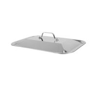 FUNOMOCYA Capot Plancha en Acier Inoxydable avec Poignée Pratique, Couvercle de Plateau à Poissons Rectangulaire pour Barbecues et Repas en Plein Air en Famille